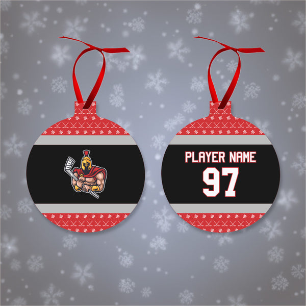 Ugly Sweater Ornament | Hockey - Black Diamond Laser Design