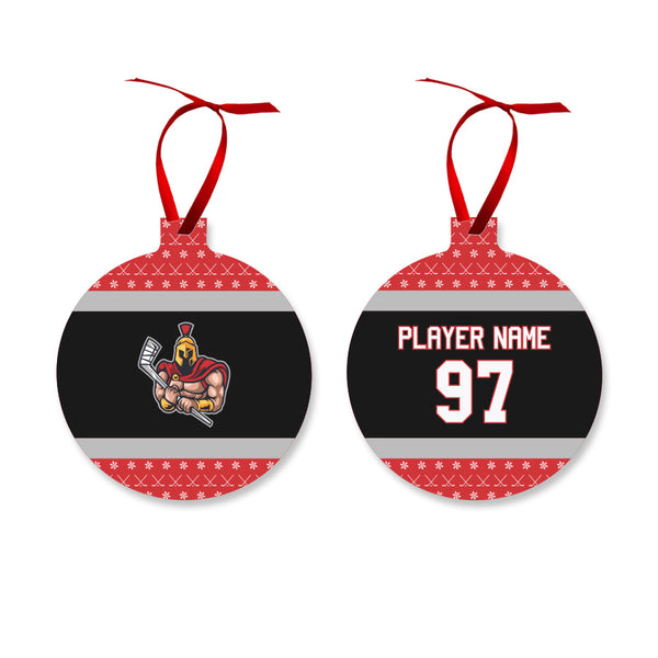 Ugly Sweater Ornament | Hockey - Black Diamond Laser Design