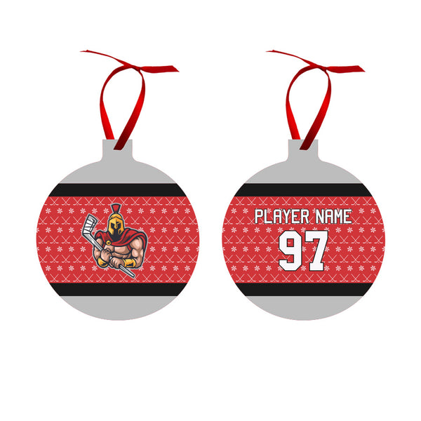 Ugly Sweater Ornament | Hockey - Black Diamond Laser Design