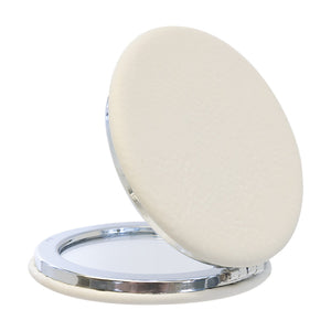Leatherette Compact Mirror - Black Diamond Laser Design