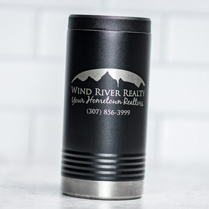 Vacuum Insulated Beverage Holder | Slim Can - Black Diamond Laser Design