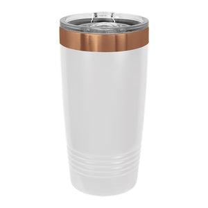 Travel Tumbler | Rose Gold - Black Diamond Laser Design