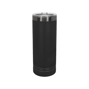 22 oz Skinny Tumbler | Ghost Black Logo - Black Diamond Laser Design