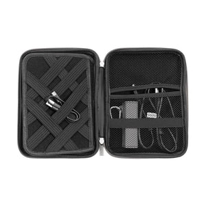 Personalized Tech Organizer | Faux Leather - Black Diamond Laser Design