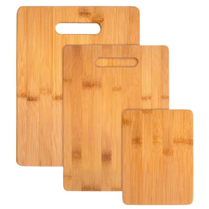 Cutting Board | 3-Piece Bamboo Set - Black Diamond Laser Design