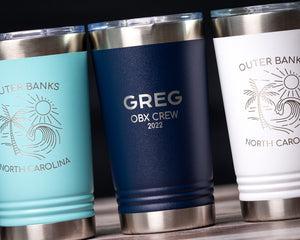 Vacuum Insulated Tumbler | Pint - Black Diamond Laser Design