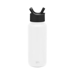 Simple Modern | Summit Water Bottle - 32 oz - Black Diamond Laser Design
