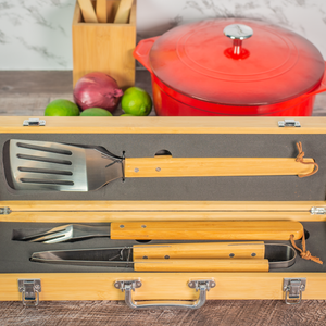 BBQ Set | Bamboo - Black Diamond Laser Design