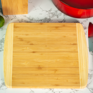 Cutting Board | Two-Tone Bamboo - Black Diamond Laser Design