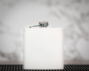 Stainless Steel Flask | Powder Coated - Black Diamond Laser Design