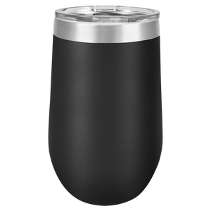 Vacuum Insulated Tumbler | Stemless - Black Diamond Laser Design