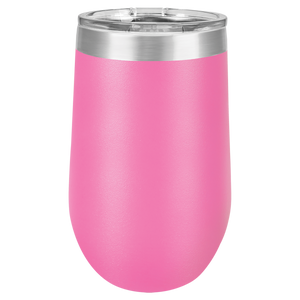 Vacuum Insulated Tumbler | Stemless - Black Diamond Laser Design