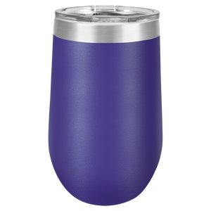 Vacuum Insulated Tumbler | Stemless - Black Diamond Laser Design