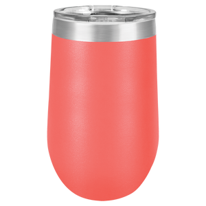 Vacuum Insulated Tumbler | Stemless - Black Diamond Laser Design