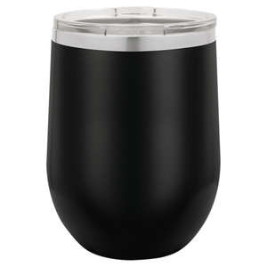 Vacuum Insulated Tumbler | Stemless - Black Diamond Laser Design
