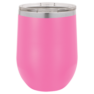 Vacuum Insulated Tumbler | Stemless - Black Diamond Laser Design