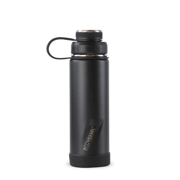 Eco-Vessel | "THE BOULDER" Water Bottle - Black Diamond Laser Design