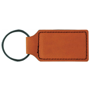 Keychain | Leatherette - Black Diamond Laser Design