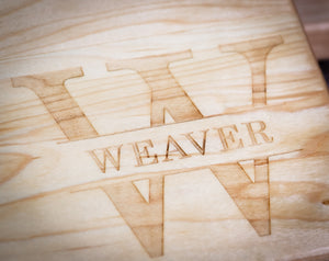 Cutting Board | Maple - Black Diamond Laser Design