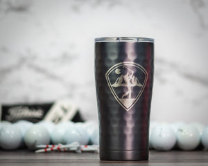 SIC | Dimpled Golf Tumbler - Black Diamond Laser Design