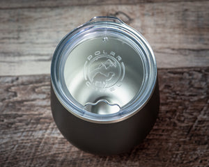 Vacuum Insulated Tumbler | Stemless - Black Diamond Laser Design